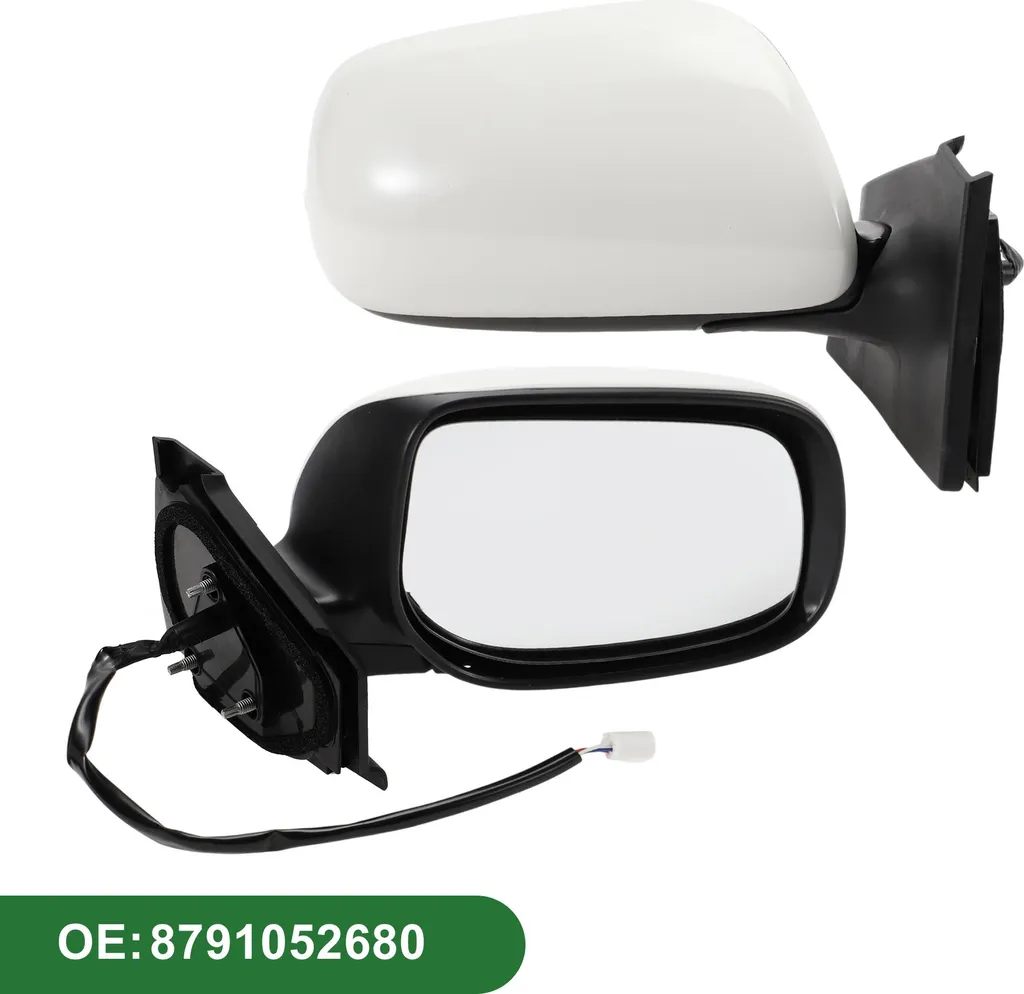Miroir de Rétroviseur Électrique Droit Blanc Toyota Yaris 2007-2011