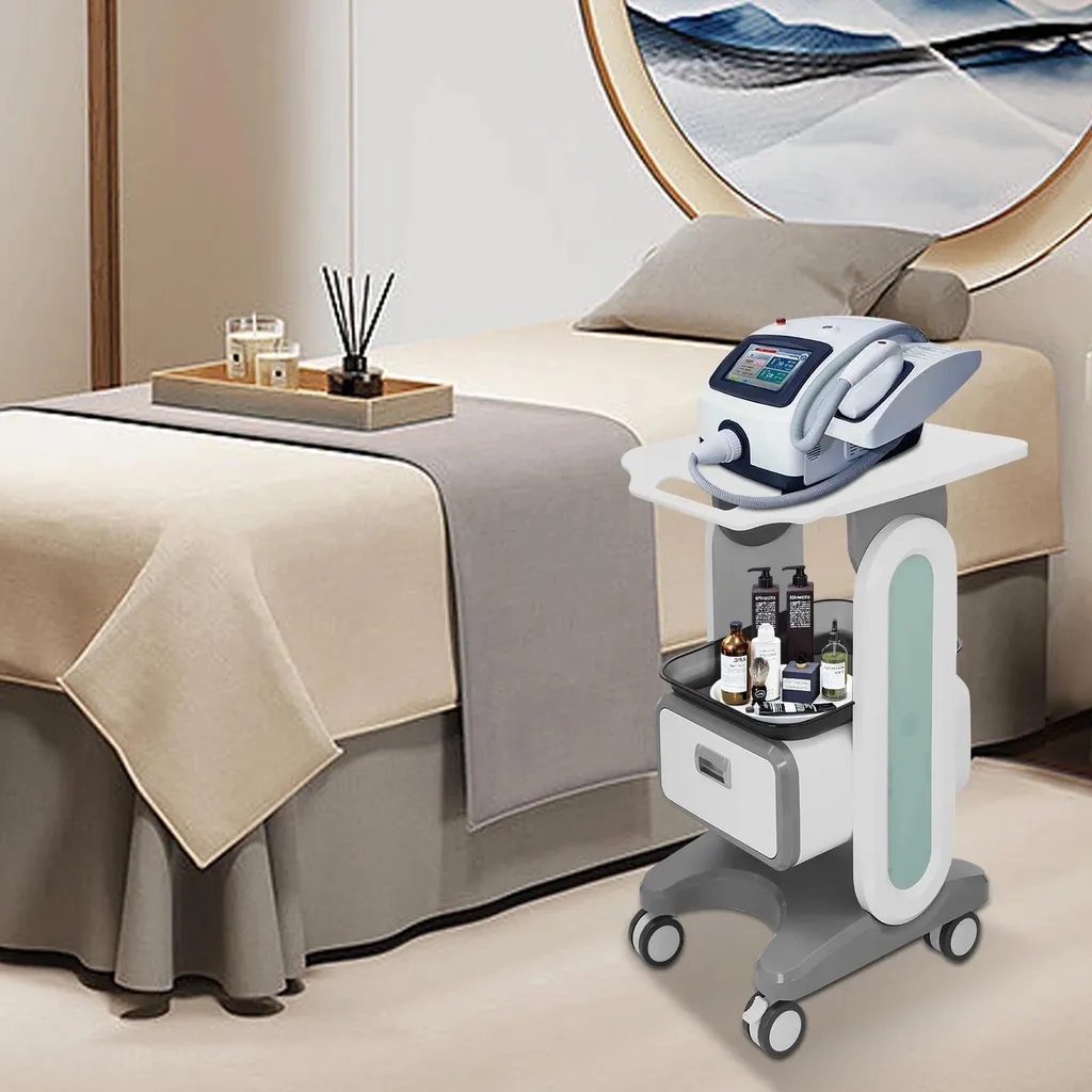 Desserte médicale mobile 3 plateaux pour cabinets et salons d'esthétique - 9