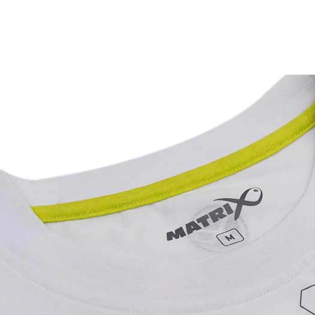 T-shirt Matrix Hex Print Blanc Taille S - Motif Géométrique Hexagonal
