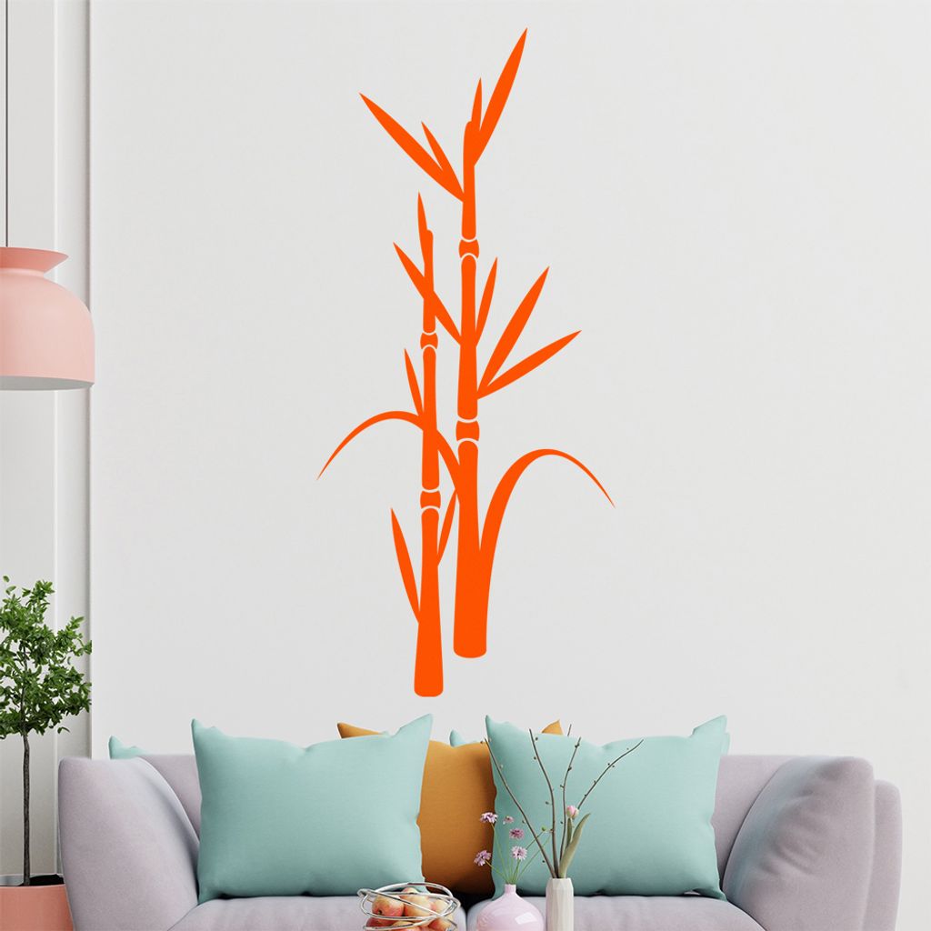Bambus - Pflanze - Dekoration Wandtattoo in 6 Größen - Wandaufkleber Wall Sticker - Dekoration, Küche, Wohnzimmer, Schlafzimmer, Badezimmer