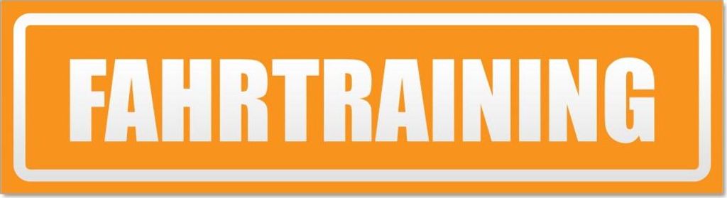 Fahrtraining invertiert Magnetschild Schild magnetisch