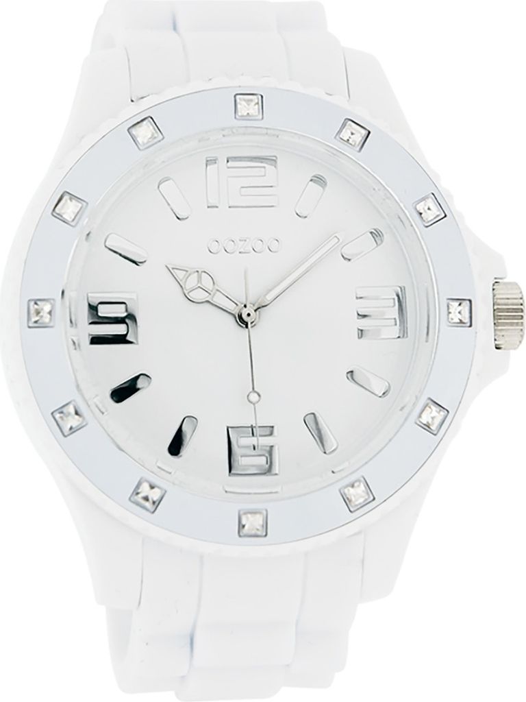 Oozoo Armbanduhr weiß Silikon Vintage Series Damen-Herren Analog-Quarzuhr UOC4336A