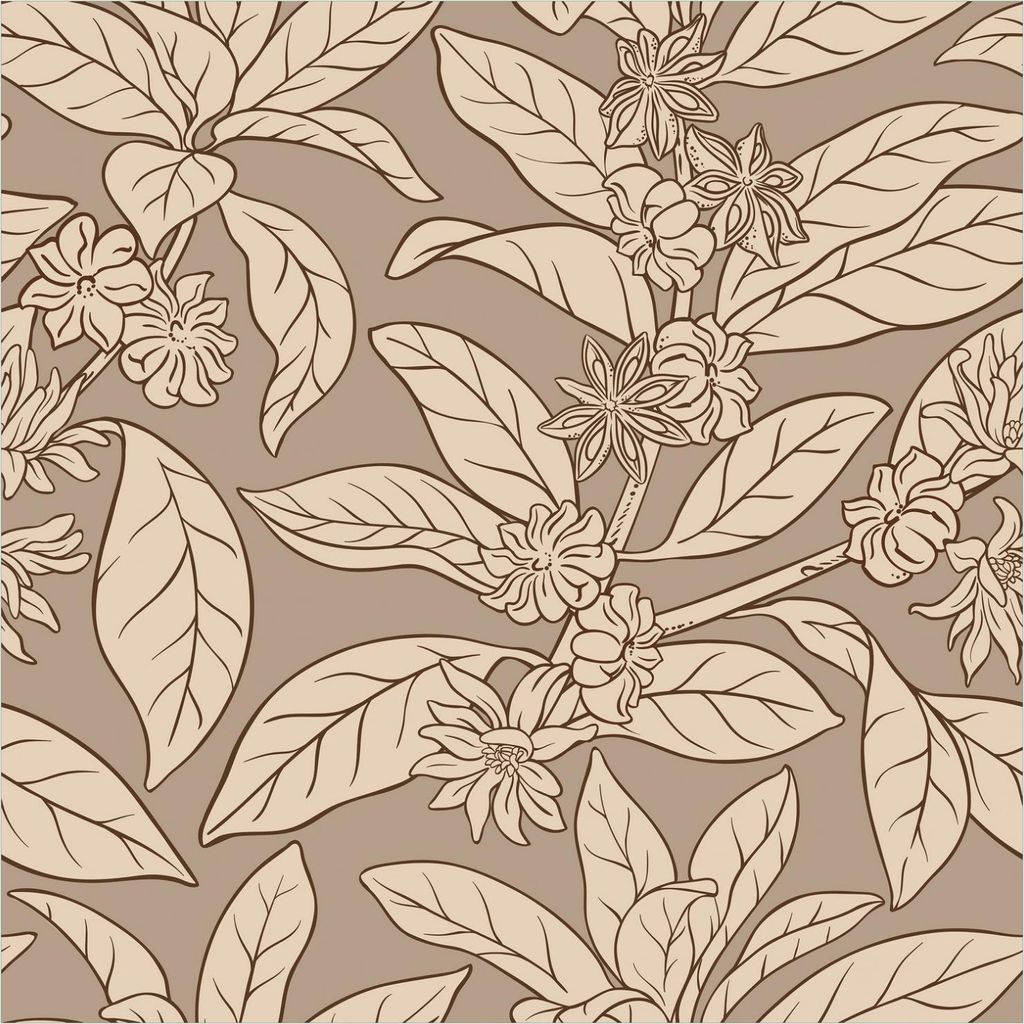 Wallario Sticker / Aufkleber für Kühlschrank / Geschirrspüler / Küchenschränke, selbstklebende Folie - 60 x 60 cm, Motiv: Florales Muster