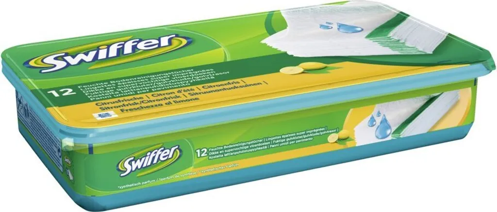 Lingettes humides de sol pour balai Swiffer lot de 4 paquets
