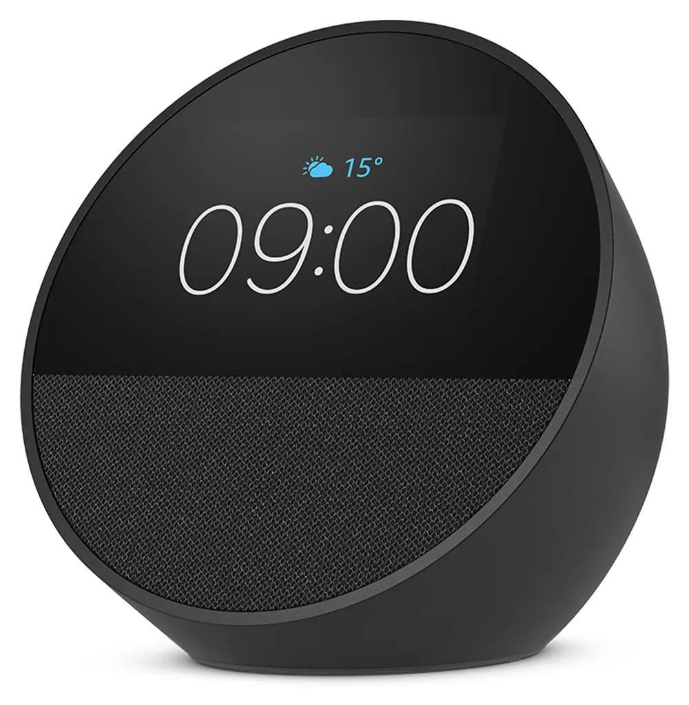 Réveil Connecté Amazon Echo Spot Noir - Enceinte Intelligente avec Écran