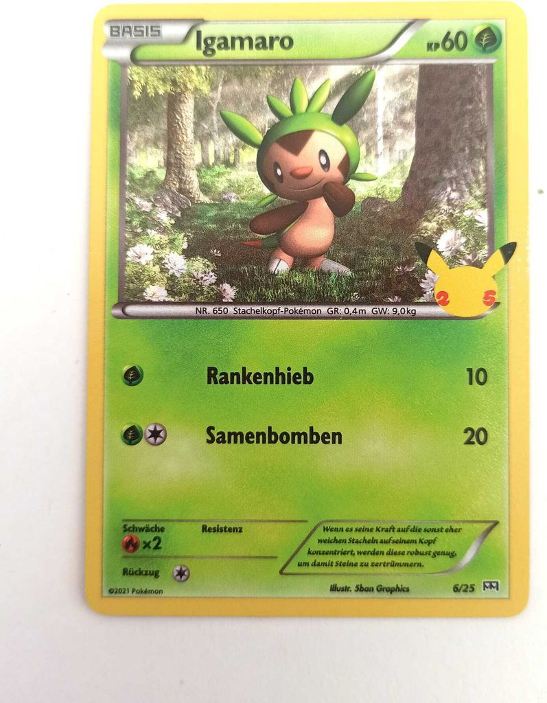 Pokemon Karte Igmaro 06/25 25th Jubiläum FOIL HOLO