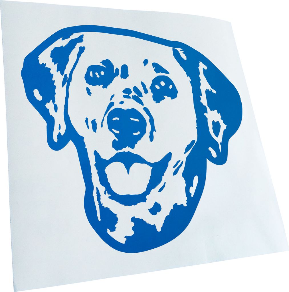 Kiwistar - Autoaufkleber - dalmatian Hund - Blau - 50x45cm - Aufkleber für Auto, Laptop, Fahrrad, LKW, Motorrad mehrfarbig JDM Decal Racing