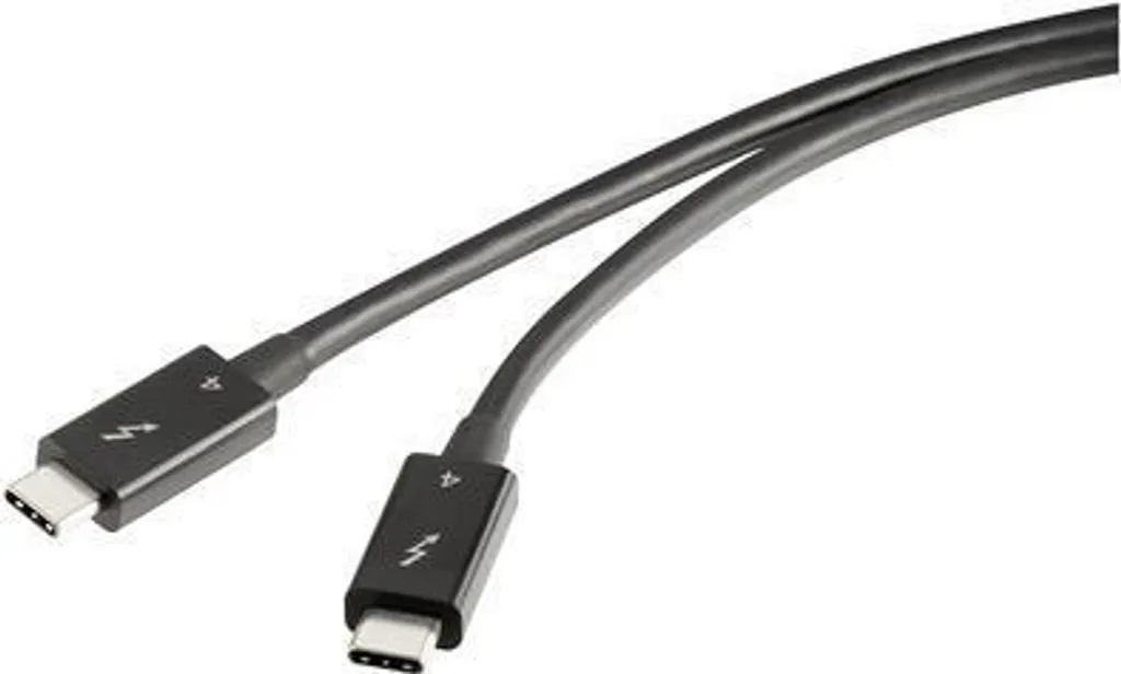 Cavo Thunderbolt 4 Renkforce RF-5235980 | 40Gbps 240W 0.8m Nero