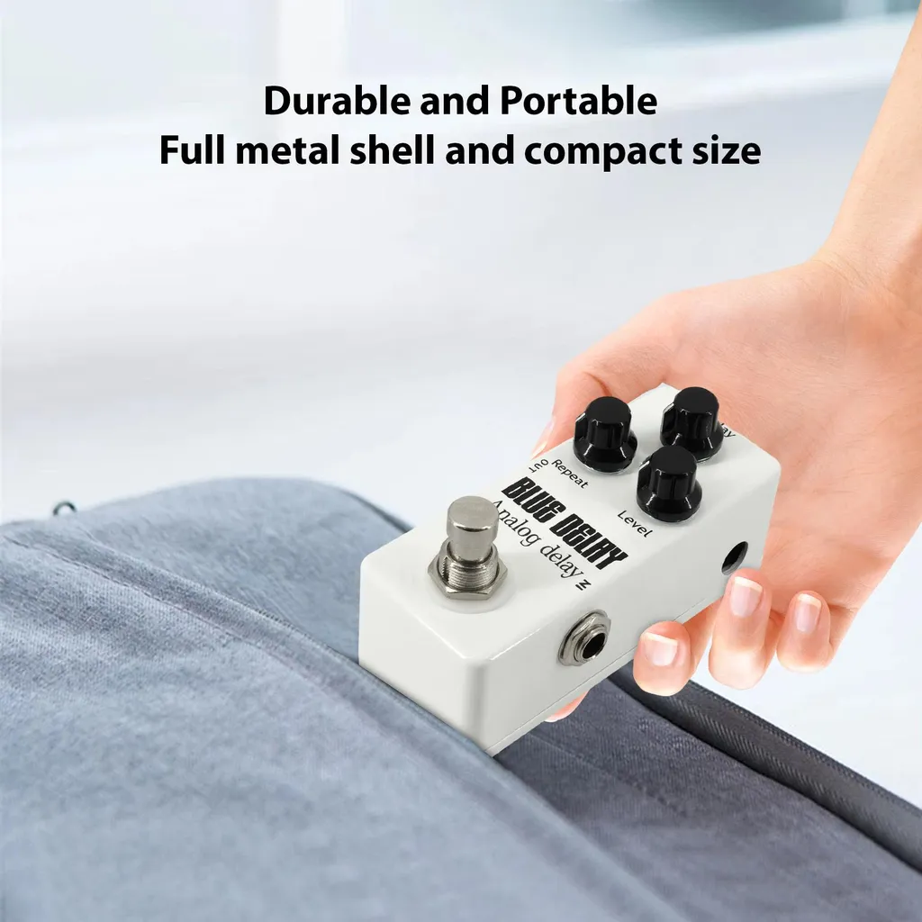 Pédale Delay analogique guitare, True Bypass avec boîtier alliage zinc