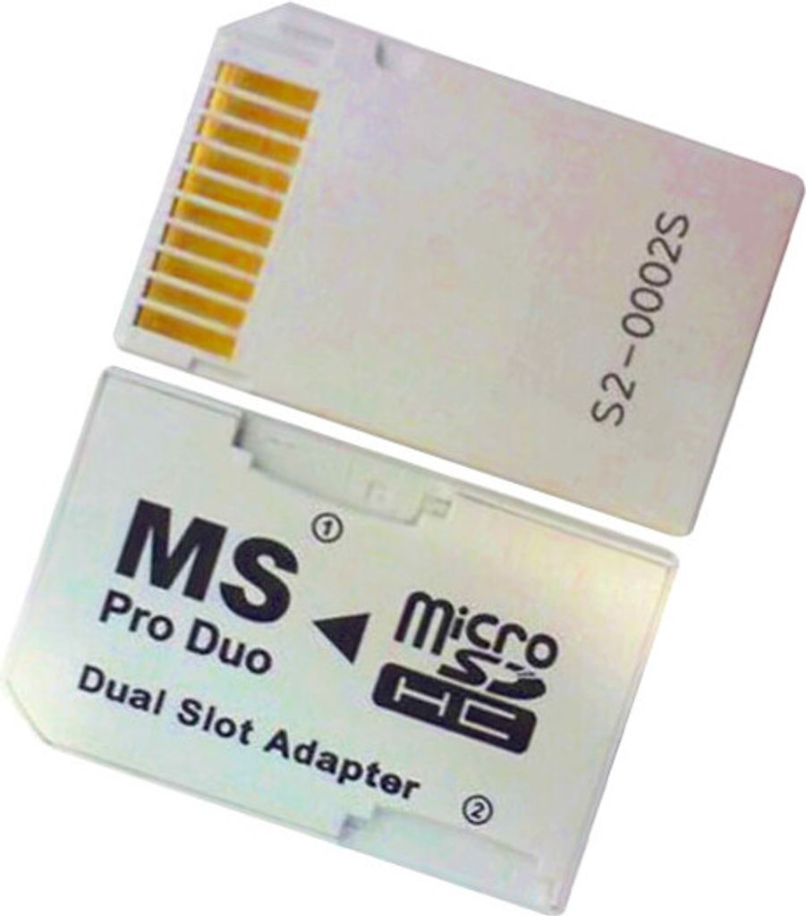 ProDuo auf Micro SD(HC) Adapter - Dual Socket f. PSP