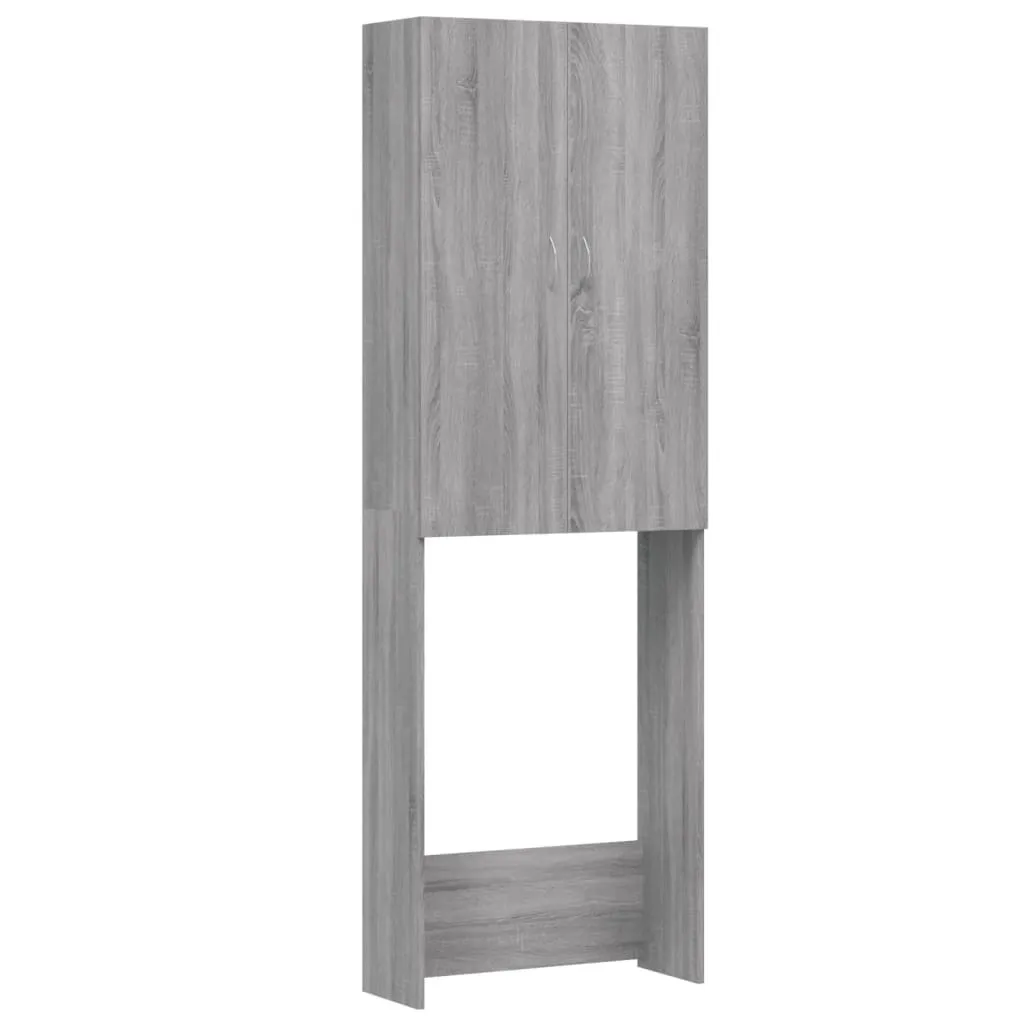 Armadio Lavatrice Grigio Sonoma 64cm - Mobile Bagno Alto vidaXL