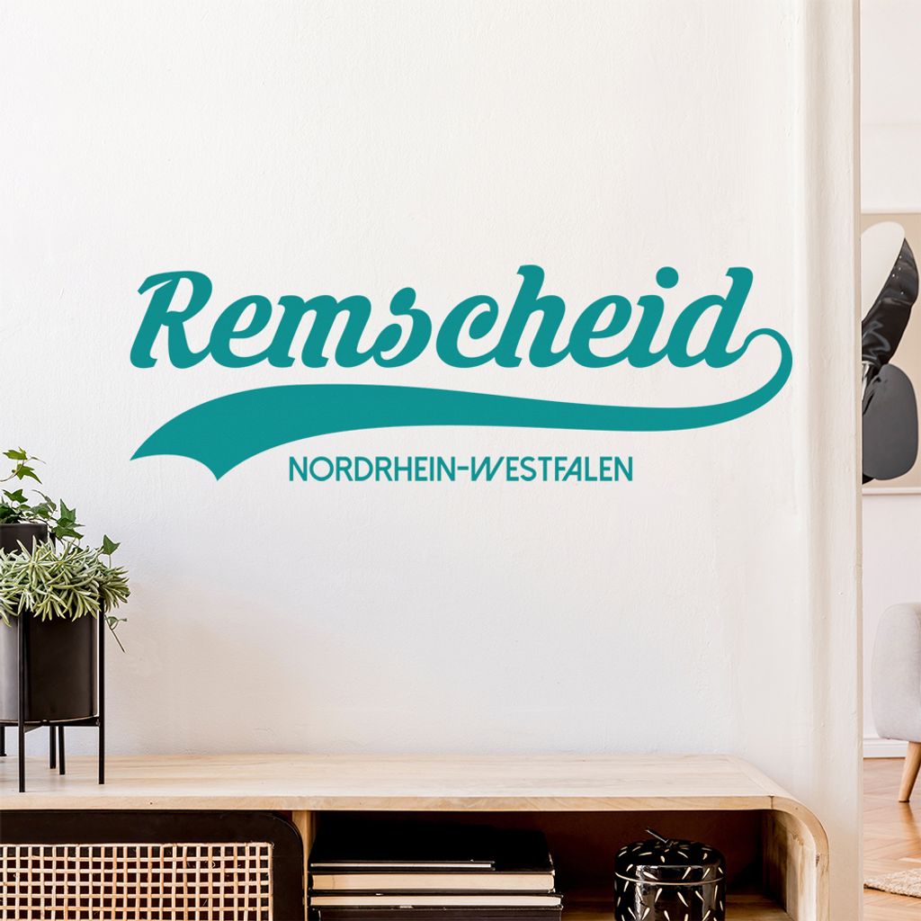 Remscheid Nordrhein-Westfalen Wandtattoo Wandaufkleber Wall Sticker - Dekoration, Küche, Wohnzimmer, Schlafzimmer, Badezimmer