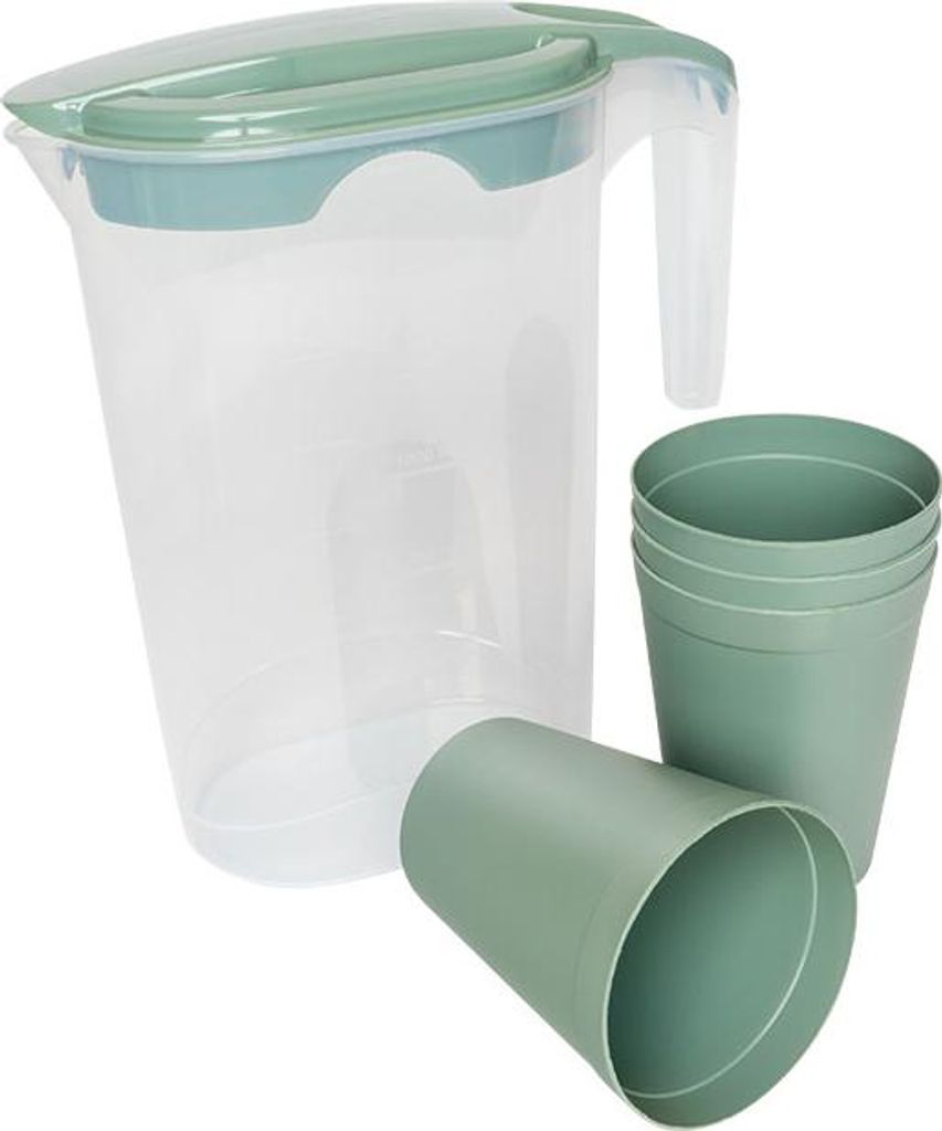 MICHELINO Elegantes 5-teiliges Karaffen-Set: Karaffe mit 4 Produktbild 