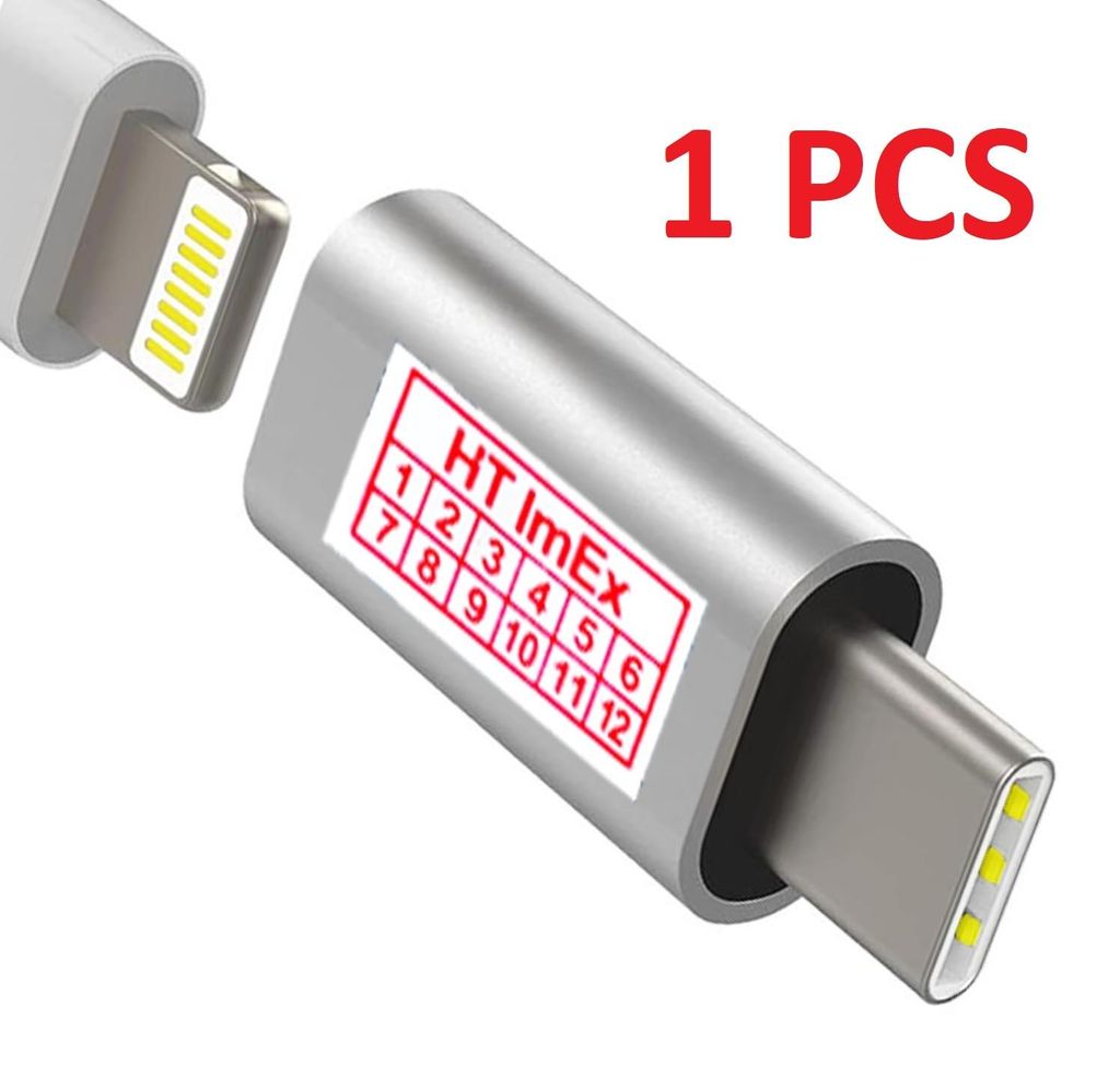 Laden Daten Adapter USB Typ C (stecker) auf 8-polig (buchse) kompatibel mit iphone Ipad IOS