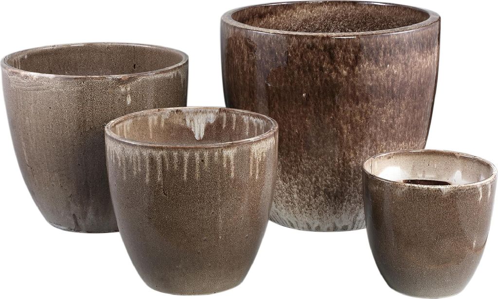 PTMD - Topf Aleix - Braun - 53x53x52cm - 4er-Set