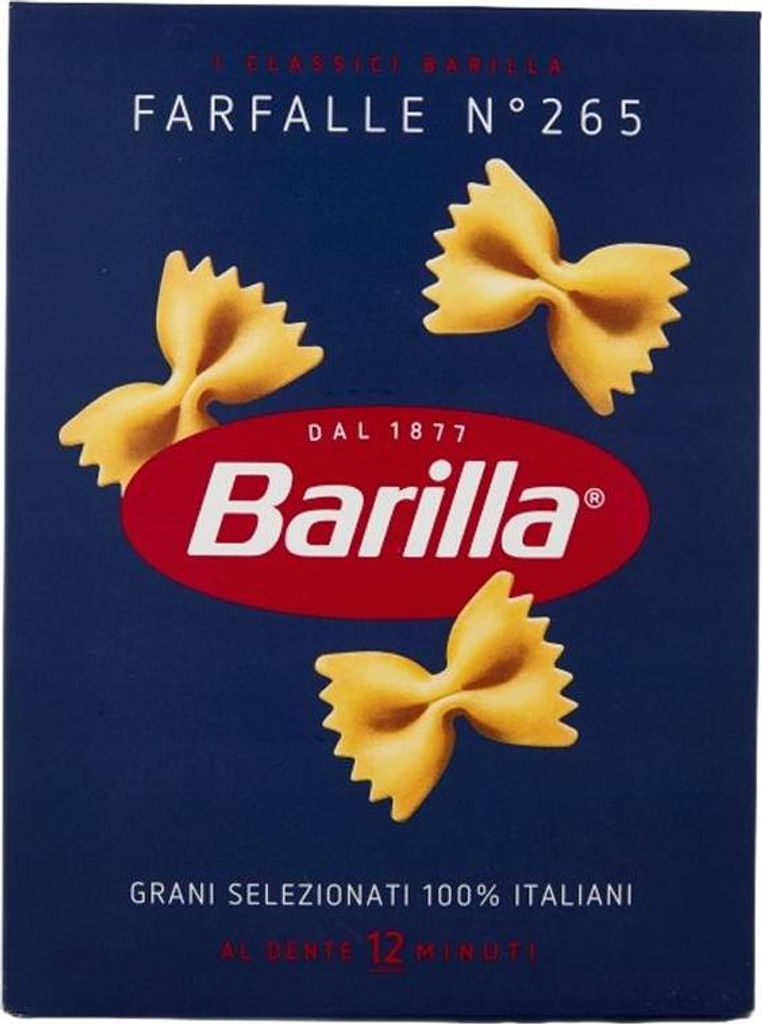 Barilla Farfalle Nr. 265, Farfalle, Krátke cestoviny, 500 Obrázok produktu 