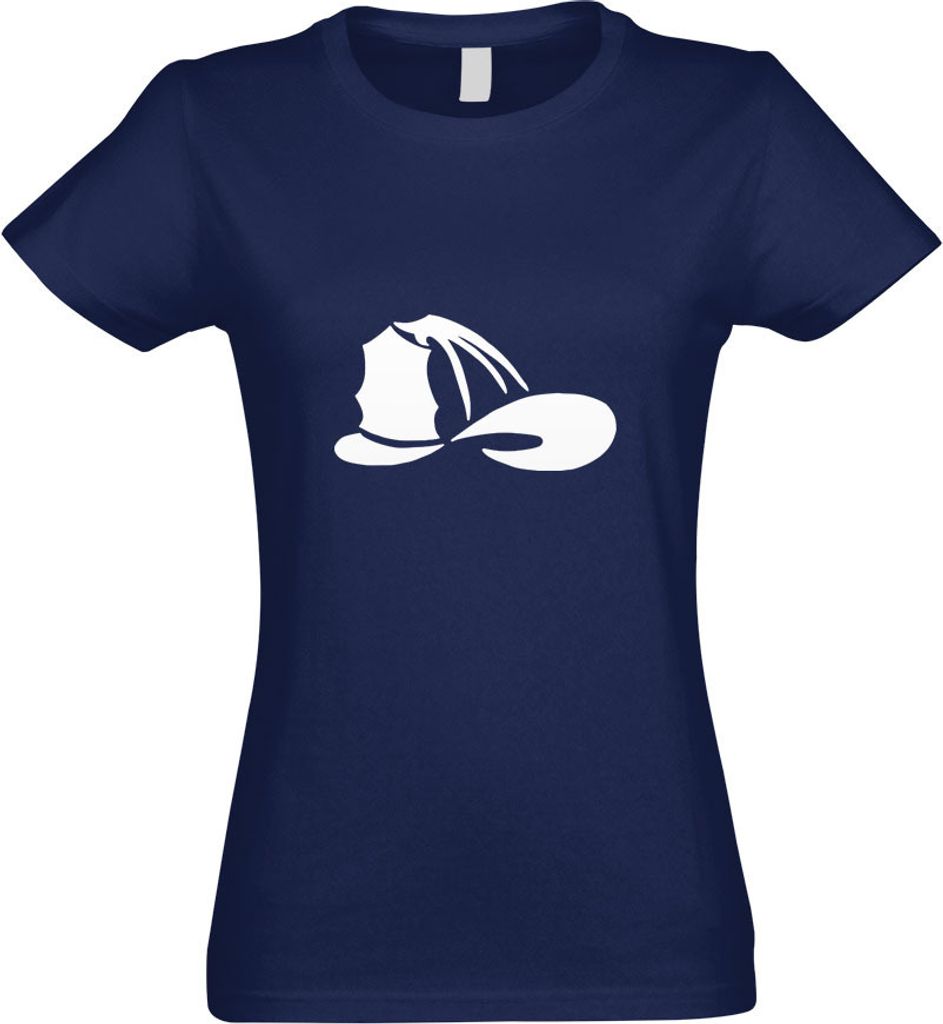 Kiwistar - T-Shirt tailliert - Damen - Navy - Feuerwehrhelm - Einsatz - mit Motiv Bedruckt - Funshirt Design - Sport - Freizeit - Damen - S