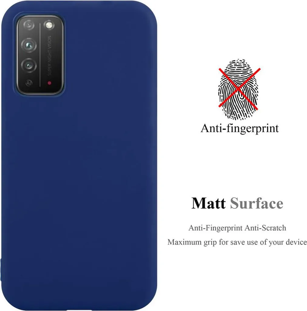 Honor X10 Cover Blu Cadorabo - Custodia Silicone TPU Cool & Trendy - 3