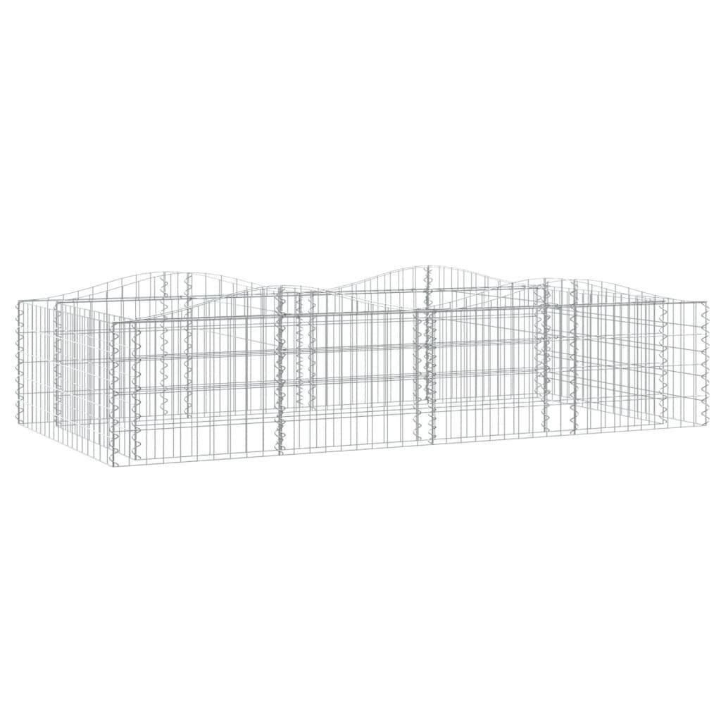 vidaXL Letto rialzato in gabbioni con arco alto 200x100x50 Immagine del prodotto 