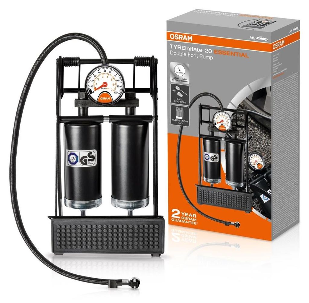 Luftkompressor Reifenpumpe analoge Anzeige OSRAM TYREinflate 20 ESSENTIAL