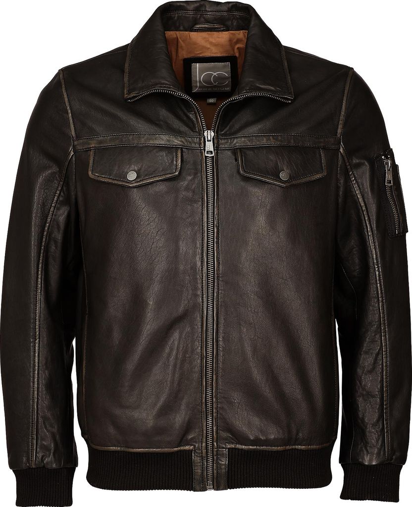 JCC Lederjacke 31025203 Herren vintage black 48
