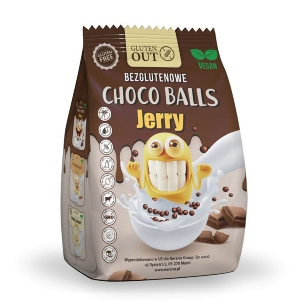 BEZLEPKOVÉ KAKAOVÉ CEREÁLNE GULIČKY 375 g - JERRY GLUTEN Obrázok produktu 