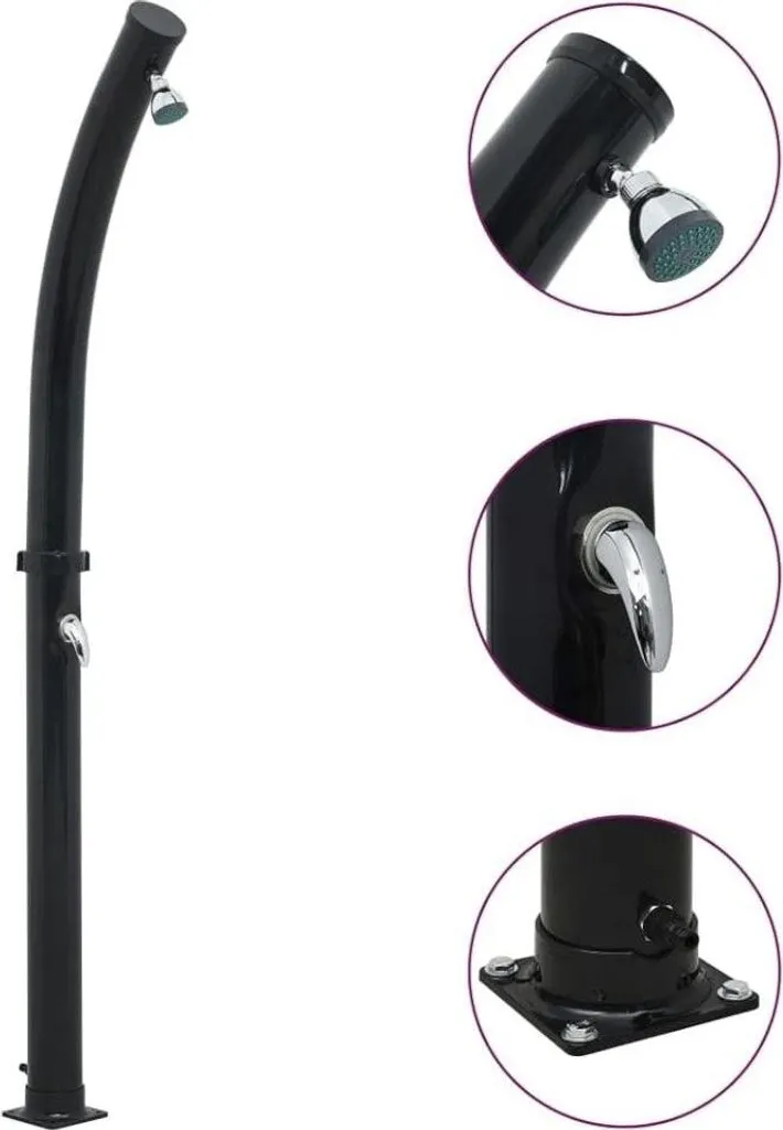 Douche solaire écologique pour extérieur : eau chaude gratuite au jardin