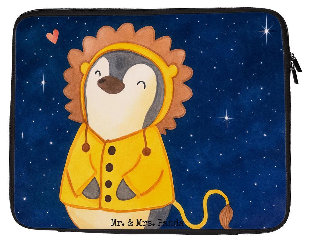 Mr. & Mrs. Panda Laptop Sleeve Löwe Astrologie Design 27 x 36 cm - Weiß - Geschenk, Tasche, Hülle, Sternzeichen, Laptoptasche, Notebook, Tierkre...