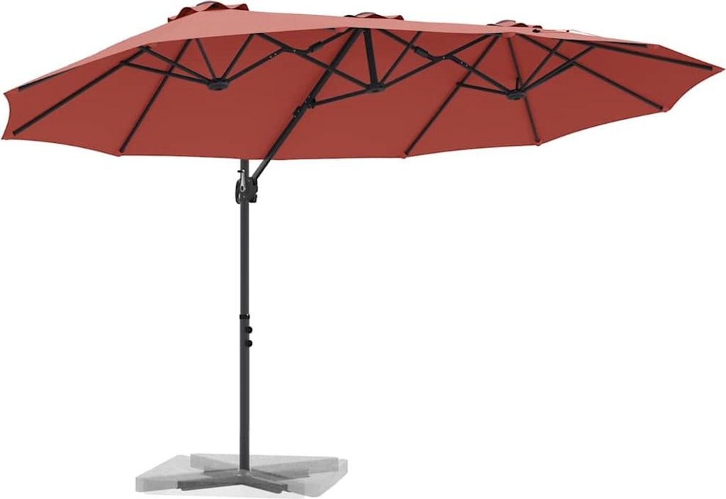 Sonnenschirm Terrakotta 372 x 198 x 243 cm