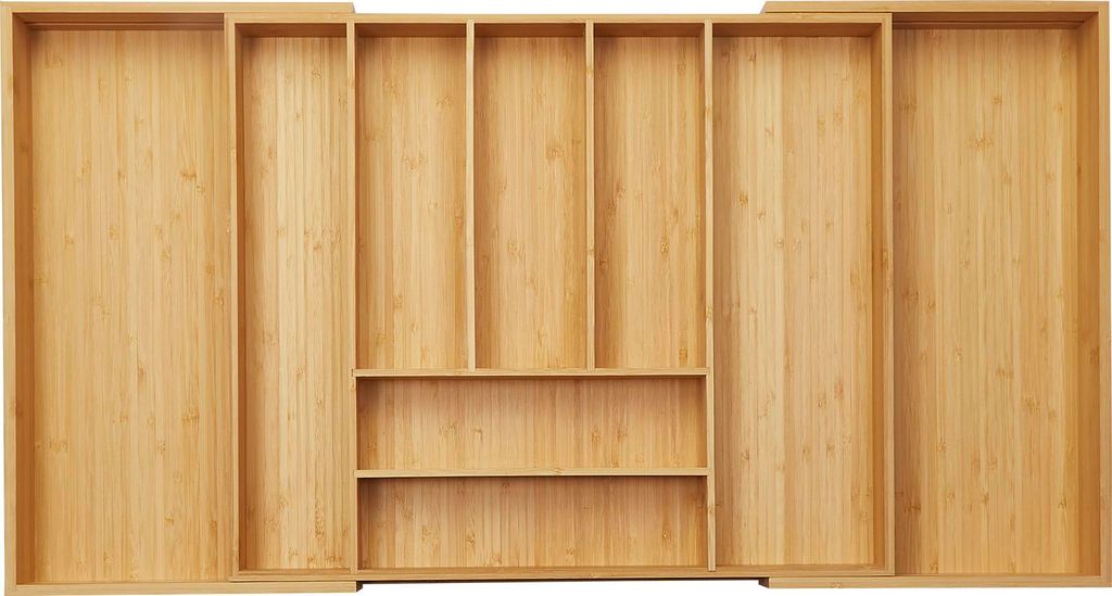 ORGA-BOX UNIVERSAL Besteckkasten aus Bambus verstellbar für Produktbild 