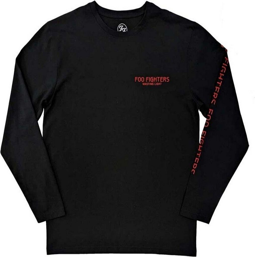 Foo Fighters - "Wasting Light" T-Shirt für Herren/Damen Uni Langärmlig RO9319 (M) (Schwarz)