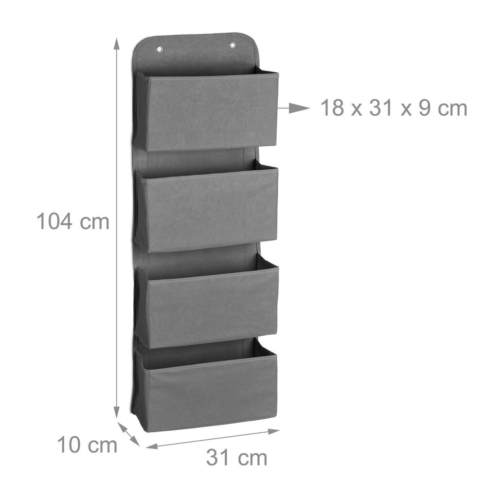 2 x Hängeorganizer, 4 Fächer, Tür Organizer mit Haken zum