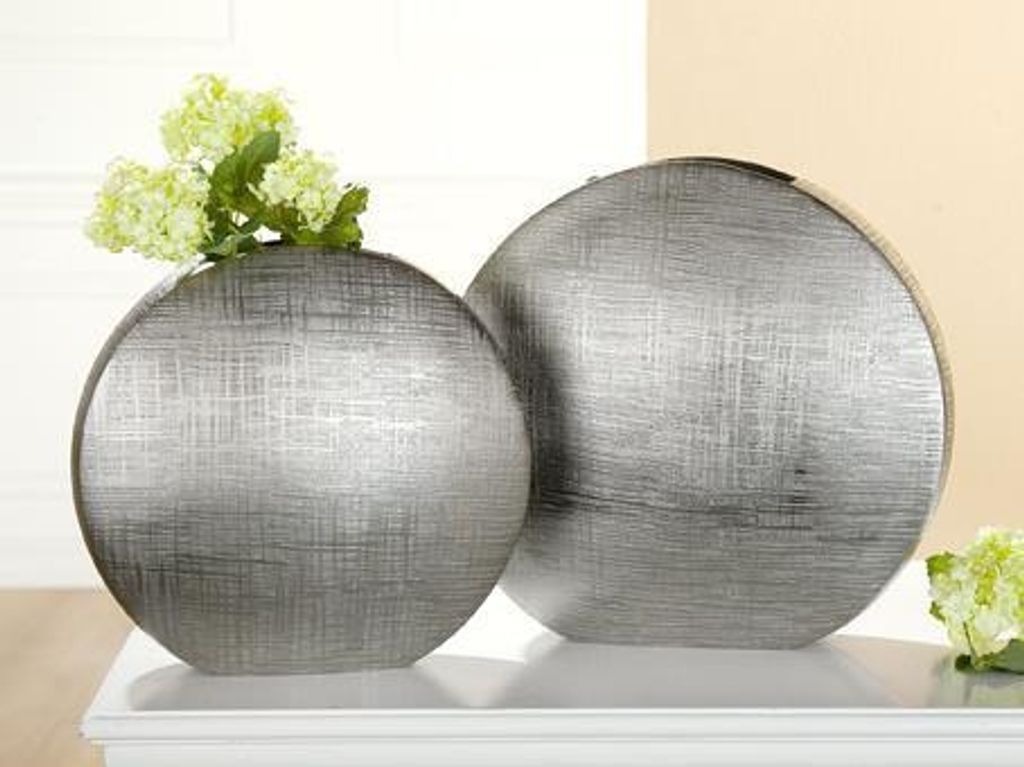 Gilde Alu runde Vase Riga 65818