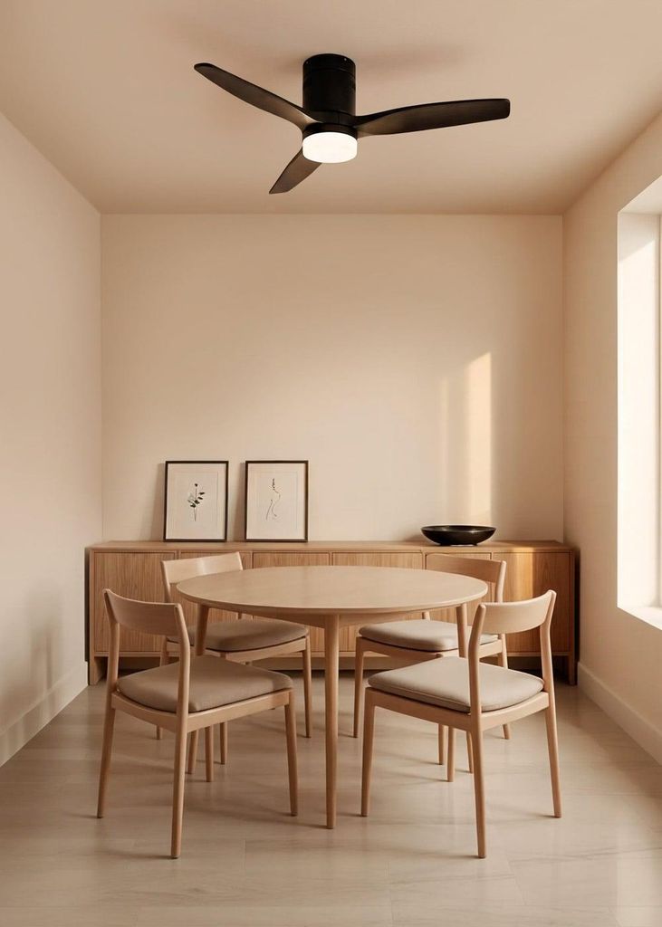 WIND CALM NATURAL WOOD - Leiser Deckenventilator 40W 100% Holz