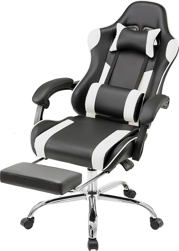 Gaming-Stuhl Chair Kunstleder Sessel Computerstuhl Computer Bürostuhl Office Chair (Racing Gamer Stuhl 113kg), Belastbarkeit 90-120°Rückenlehne ...