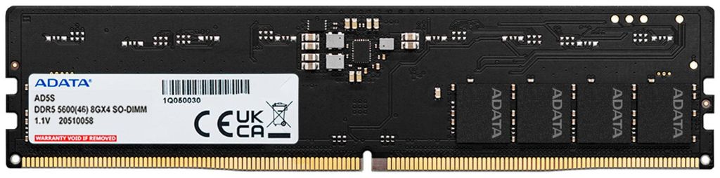 ADATA DDR5 5600 U-DIMM, 8 GB, 1 x 8 GB, DDR5, 5600 MHz, Produktbild 