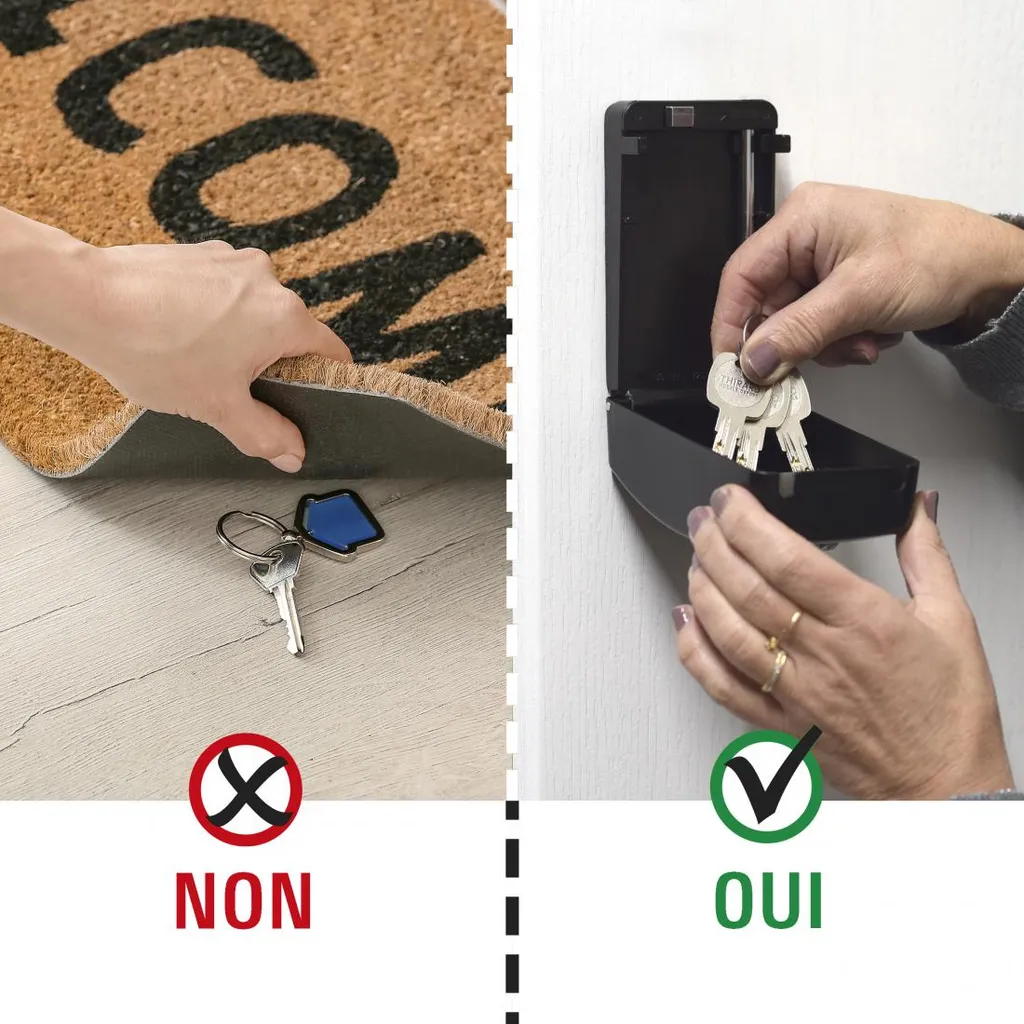 Boite à clés pour location Airbnb, code 4 chiffres et acier Thirard