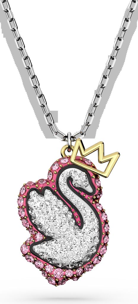 Swarovski Damen Anhänger Swan Pink Rhodium Plated 5649200 Produktbild 
