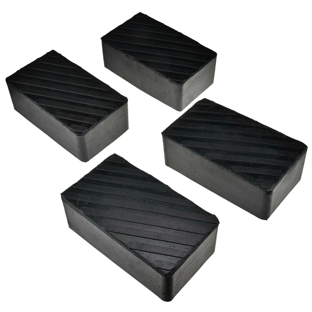 4 Stück Gummiblöcke Satz 200x113x72mm Gummiauflage Produktbild 