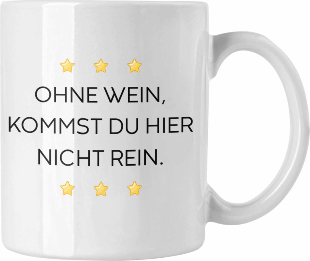 Trendation - Lustige Tasse mit Spruch für Frauen Männer Arbeit Büro Lustig Tassen Becher mit Sprüchen Kollegin Geschenk Sarkasmus Wein Spruch (...