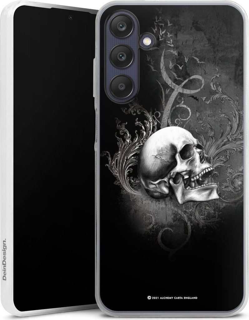 DeinDesign Slim Hülle für Samsung Galaxy A25 5G Silikon Case Ultra Dünn Handyhülle Gothic Schädel Totenköpfe