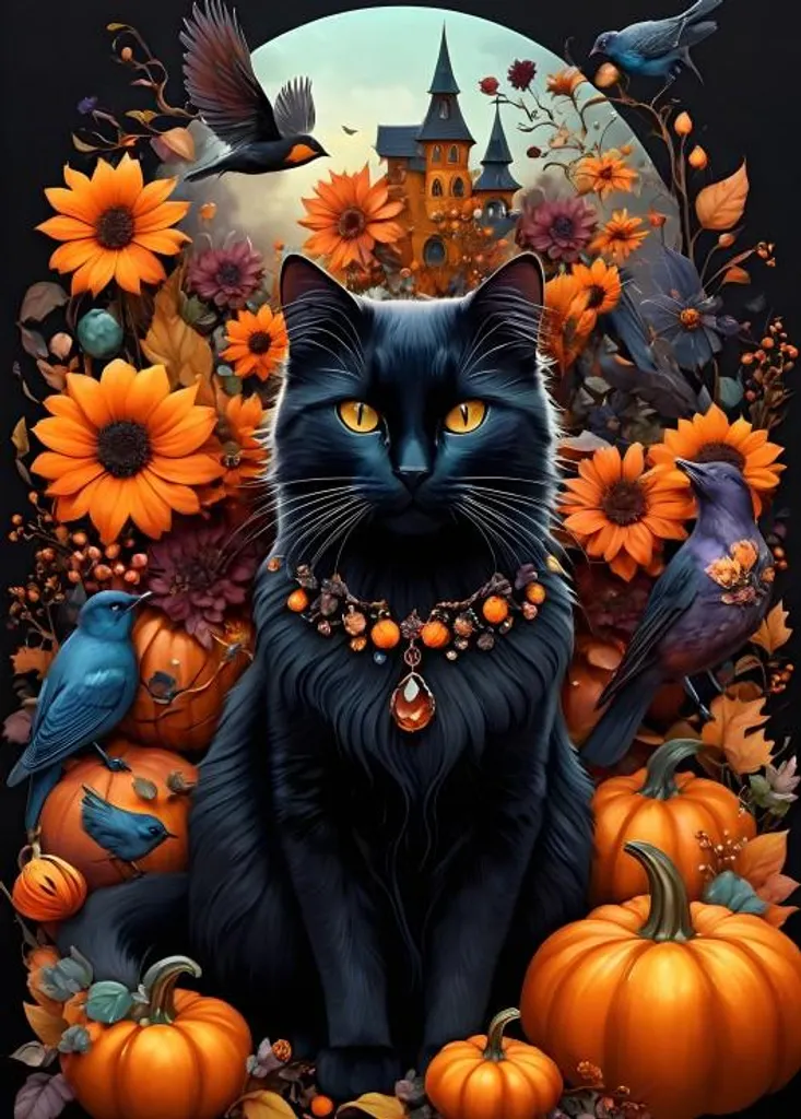Puzzle 500 pièces Chat d'automne - Activité Relaxation pour Soirée