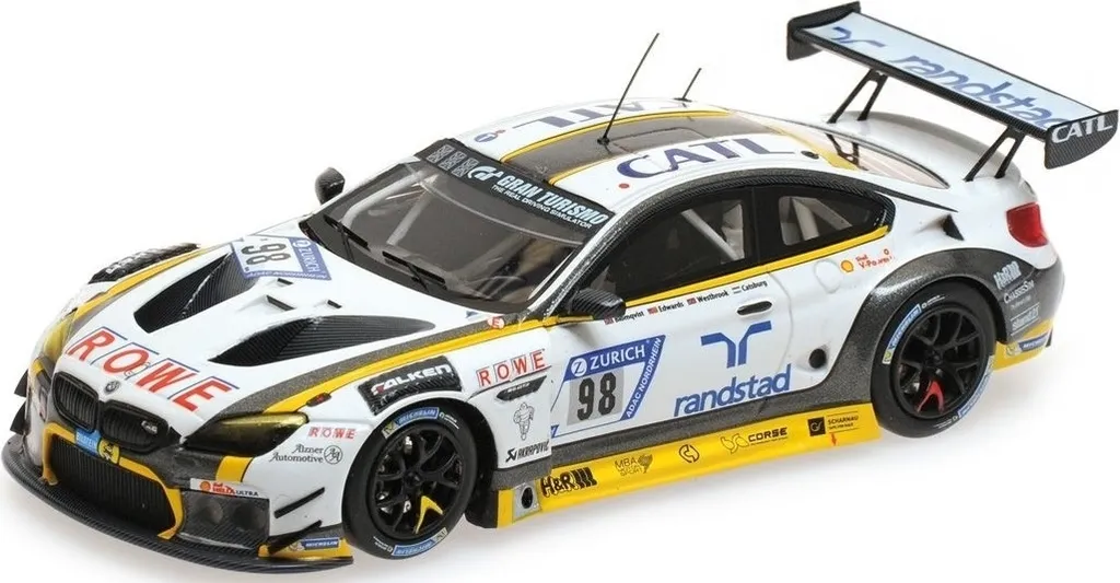 Voiture miniature BMW M6 GT3 1:43 Minichamps Rowe Racing de collection