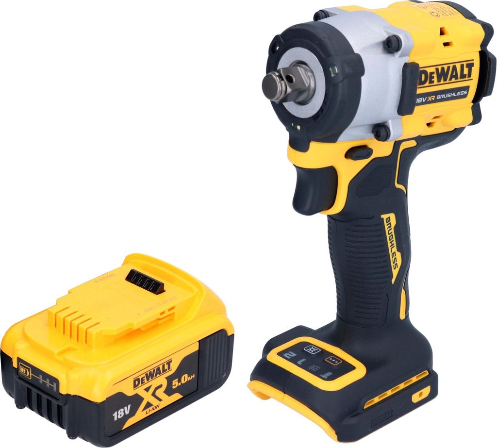DeWalt DCF 921 N Akku Schlagschrauber 18 V 400 Nm 1/2" Brushless + 1x Akku 5,0 Ah - ohne Ladegerät