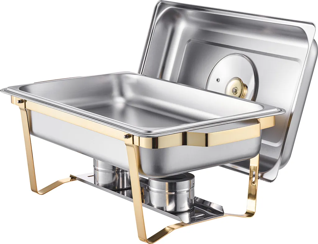 SucceBuy Scaldavivande Buffet 7.5L - Acciaio Inox 4 Scomparti Professionali