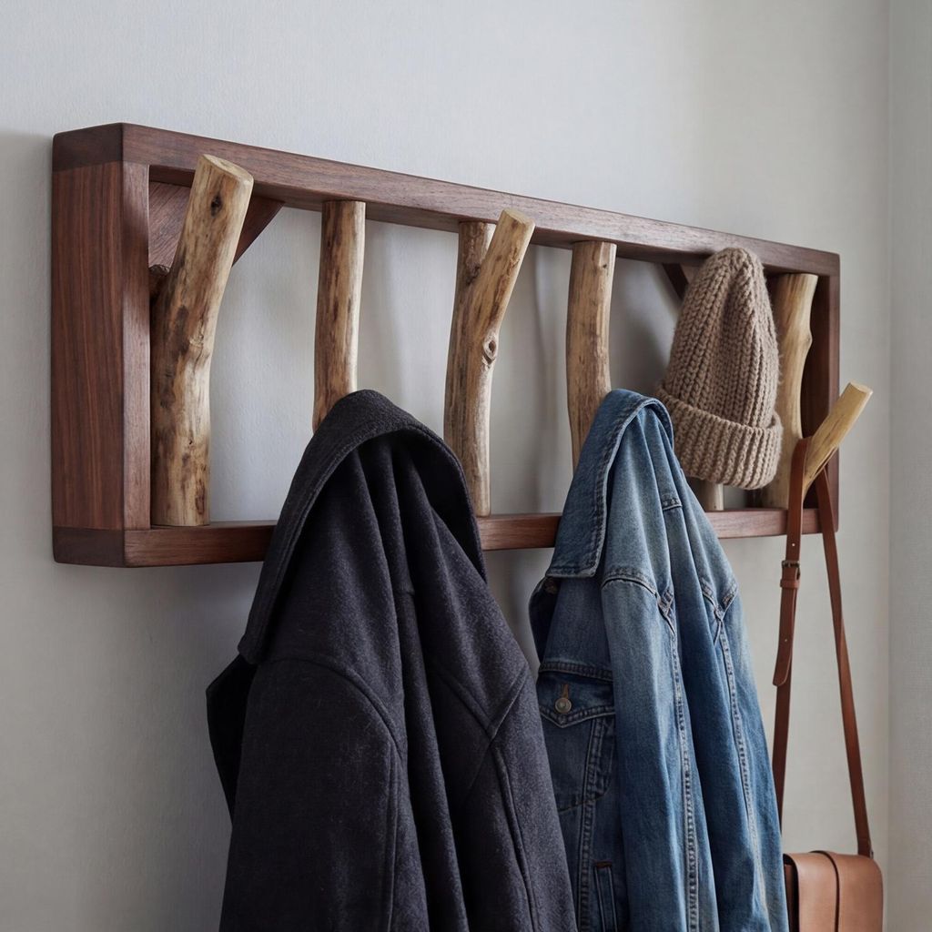 Wandgarderobe Treibholz 50 cm Handarbeit Unikat Wandhaken Hakenleiste Garderobe Flur