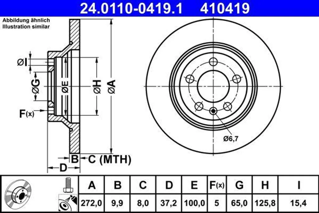 Disque de frein anti-corrosion haute performance pour Audi A1 GB