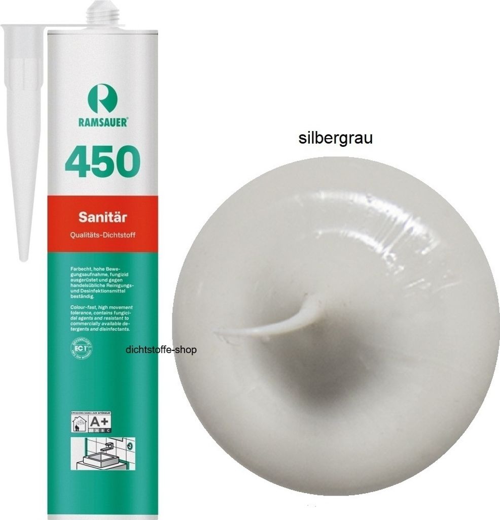 Ramsauer 450 Sanitär 1K Silikon Dichtstoff 310ml Kartusche Produktbild 