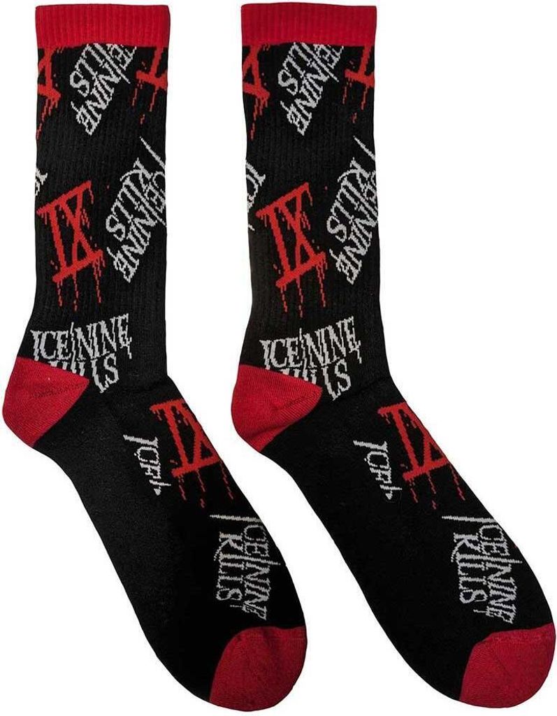 Ice Nine Kills - Socken für Herren/Damen Unisex RO10860 (40,5 EU - 45,5 EU) (Schwarz/Rot/Weiß)