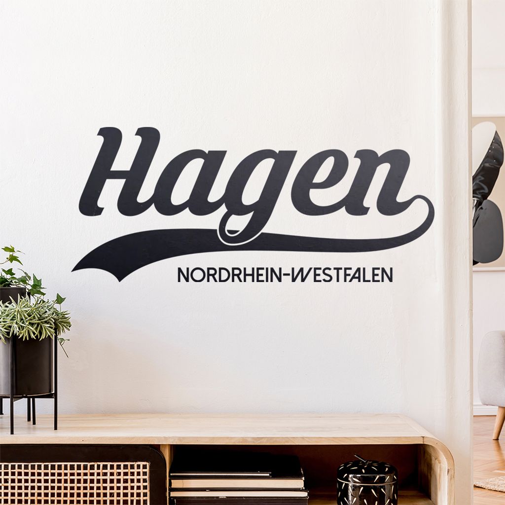 Hagen Nordrhein-Westfalen Wandtattoo Wandaufkleber Wall Sticker - Dekoration, Küche, Wohnzimmer, Schlafzimmer, Badezimmer